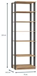 Guarda Roupa Closet Clothes 1002 6 Prateleiras Carvalho/Espresso - BE