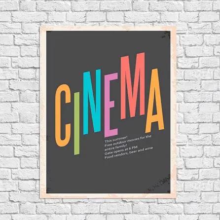 Quadro Decorativo Cinema Filme Câmera 6468504