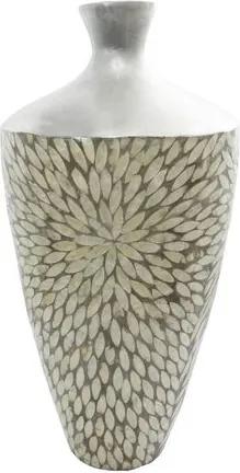 Vaso Decorativo Cinza em Madrepérola 50 cm x 27 cm