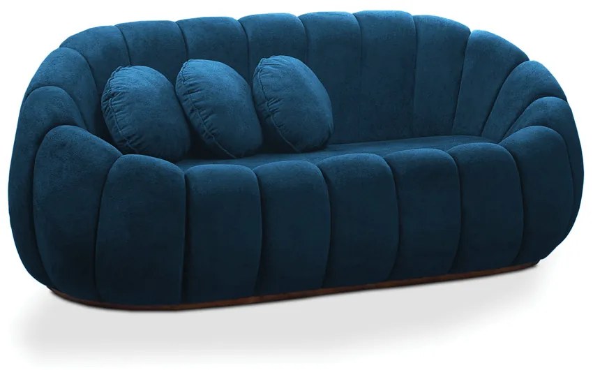 Sofá 2 Lugares Orgânico para Sala Cloud Bouclê E03 - D'Rossi - Azul Marinho