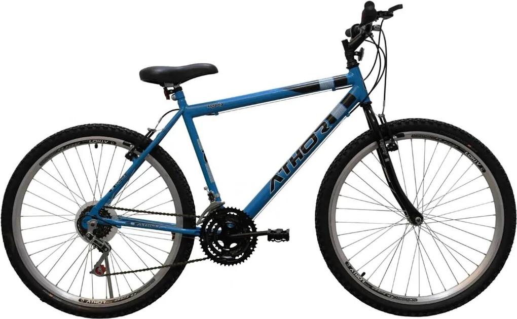 Bicicleta Aro 26 Mtb 18 Marchas Legacy Masculina Azul Athor Bikes