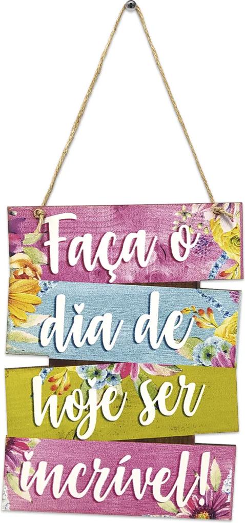 Placa Decorativa De Frase Roxo 14x18cmÚnico