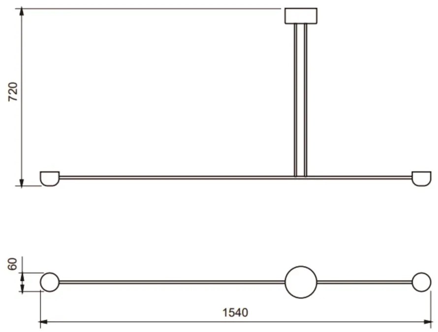 Pendente Equilibrio 72X06X154Cm 2Xled 5W 2700K Por Waldir Junior - Usi... (ND-B - Nude Brilho, 110v)