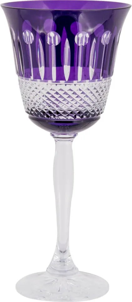 Taça de Cristal Lodz para Água II de 220 ml - Purple
