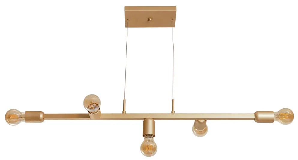 Pendente Tazza S/ Globos 85Cm 5L E27 Suspensão Cabos Kevlar | Usina 16... (ESC-V - Escovado, CRISTAL)