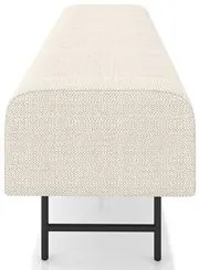 Puff Recamier Decorativo Pés em Ferro 195cm Dublin P02 Linho Creme - M