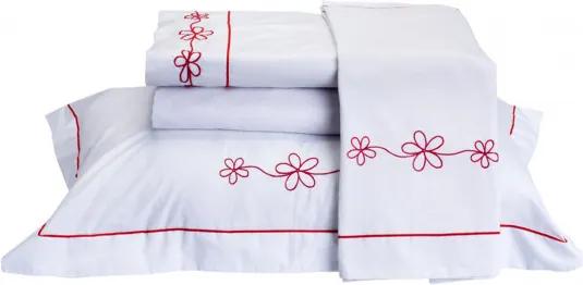 Roupa de Cama Casal Queen Kit Dolce 150 Fios 04 Peças - Branco Branco