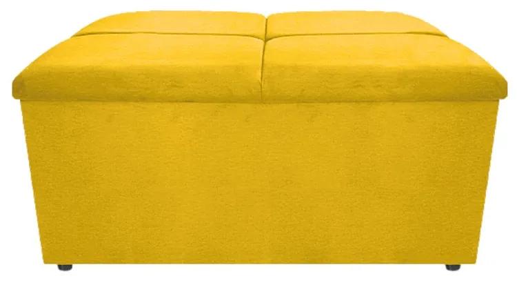 Calçadeira Munique 100 cm Solteiro Corano Amarelo - ADJ Decor