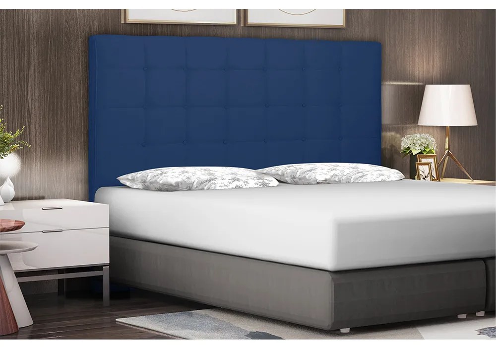 Cabeceira Verona Para Cama Box King 195 cm Suede - D'Rossi - Azul Marinho