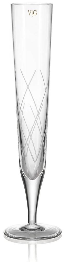 Taça de Cristal Lapidado p/ Champagne Incolor
