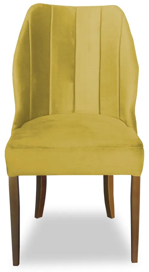 Kit 4 Cadeiras De Jantar Safira Suede Amarelo