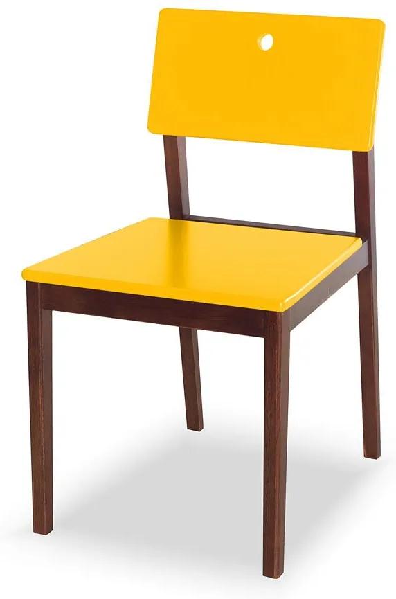 Cadeiras para Cozinha Flip 81 cm 921 Cacau/Amarelo - Maxima