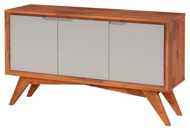 Buffet Serafim 3 Portas Natural e Fendi - Wood Prime MP 27621