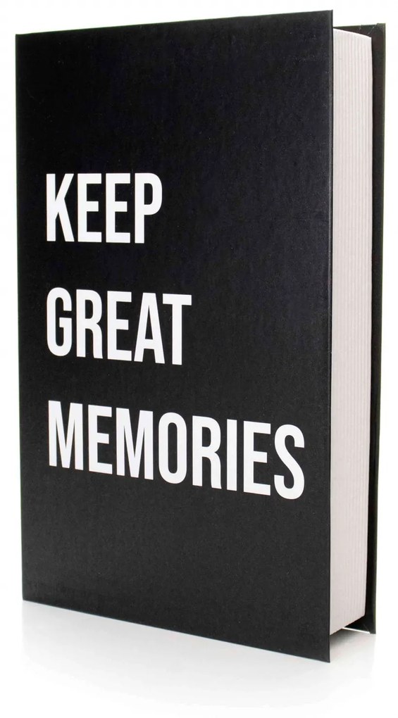 Livro Decorativo de Papel "Keep Great Memories" Preto 27x14x5cm - D'Rossi