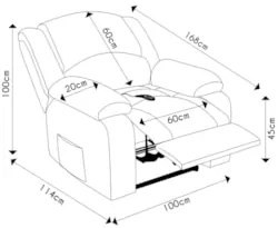 Poltrona do Papai Reclinável Pietra Controle Power Elétrico FH9 PU Bra