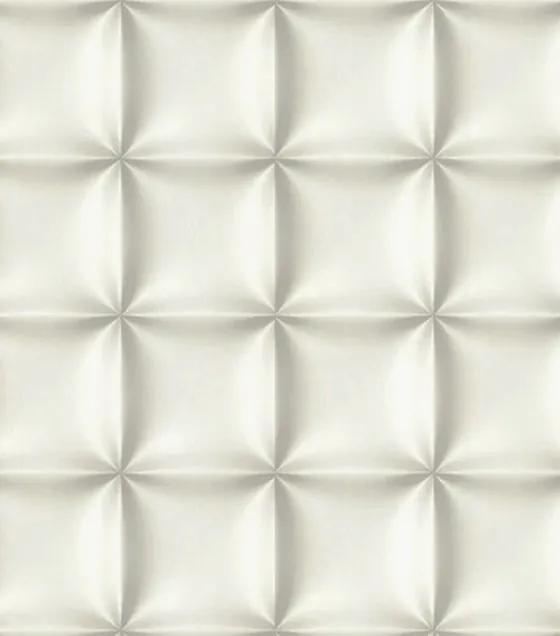 Papel de Parede Vinílico 3D Geométrico Almofada Bege Claro - Importado - Coleção Império New Rustic - 0201