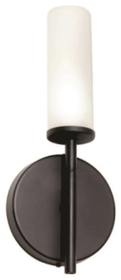 Arandela Fence Haste Vertical Curta Vidro Tubo 12X7,5X25,5Cm 1Xg9 - Ol... (DOURADO FOSCO / DOURADO BRILHO)