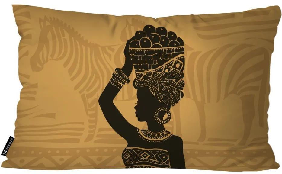 Capa para almofada Africana Marrom30x50cm