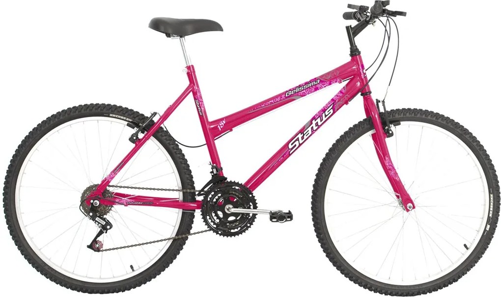 Bicicleta Status Bike Belíssima Aro 26 18 Marchas - Rosa