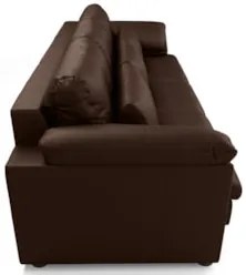 Sofá Retrátil 3 Lugares Para Sala 257cm Dijon Couro Caramelo S07 - Mpo