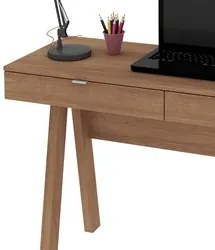 Mesa Para Escritório 2 Gavetas ME4128 Amêndoa/Amêndoa - Tecno Mobili