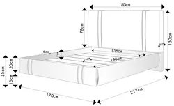 Cama Queen Flutuante Com Cabeceira 160cm Lyra S05 Linho Cinza - Mpozen