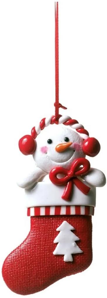 Boneco De Neve DecoraçÁo Natal Pendurar Árvore 10Cm Branco