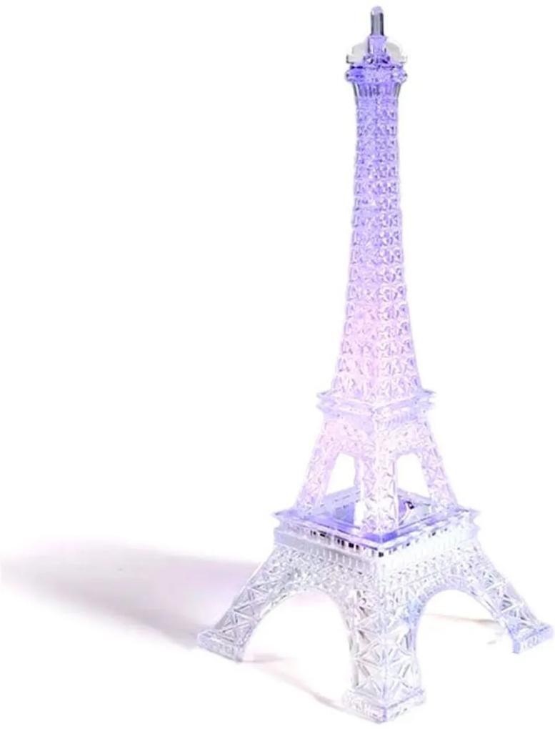 Enfeite Decoração Torre Eiffel Iluminada LED Thata Esportes Abajur Luminária 12 cm
