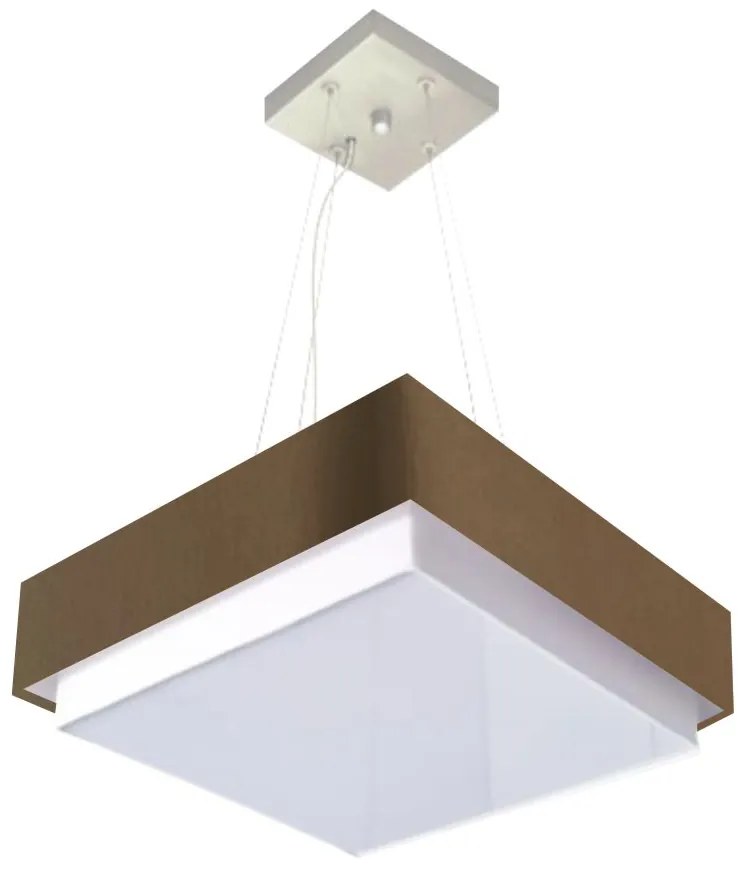 Lustre Para Sala de Jantar Vivare Md-4404 Cúpula em Tecido 50x50cm