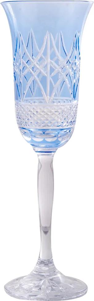 Taça de Cristal Lodz para Champanhe de 150ml - Azul Primavera