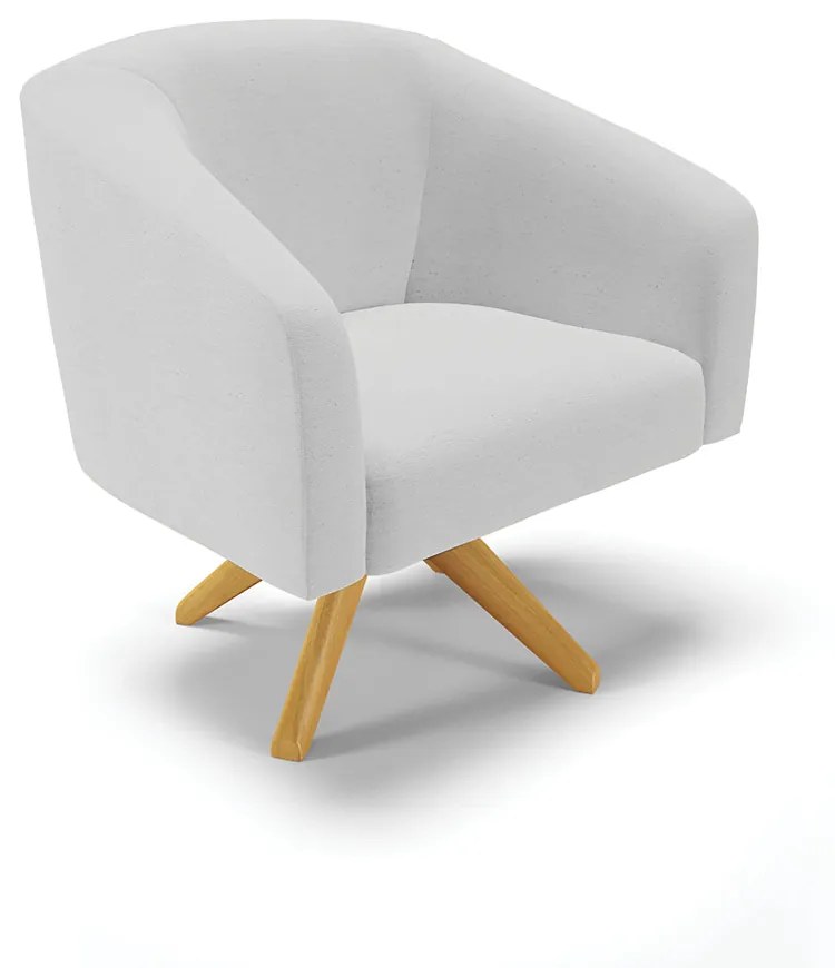 Poltrona Decorativa Giratória MA30 Kit 2 Stella Linho D03 - D'Rossi