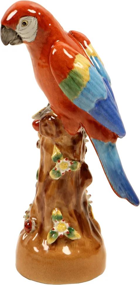 Escultura Decorativa de Porcelana Arara Wales