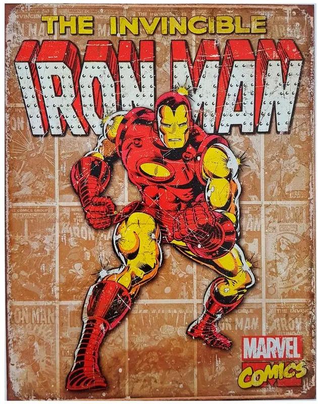 Placa De Metal Iron Man Marvel