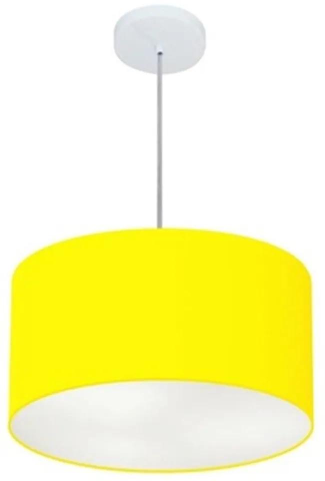 Pendente Cilíndrico Amarelo MJ-4099 Para Mesa de Jantar e Estar