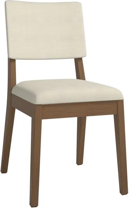 Cadeira de Jantar Linnel Linho Bege Claro - Wood Prime PV 32669