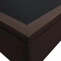 Base Box Baú para Cama Solteiro 88x188cm Liz S05 Sintético Marrom - Mp
