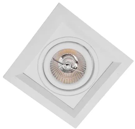 Plafon Embutir Aluminio 13,8Cm Recuado Ii - BRANCO