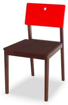 Cadeira Flip Cor Cacau Com Encosto Vermelho - 30843 Sun House