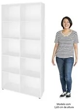 Mesa Escrivaninha Lagan e Estante Livreiro 90x187cm Lean A06 Branco -