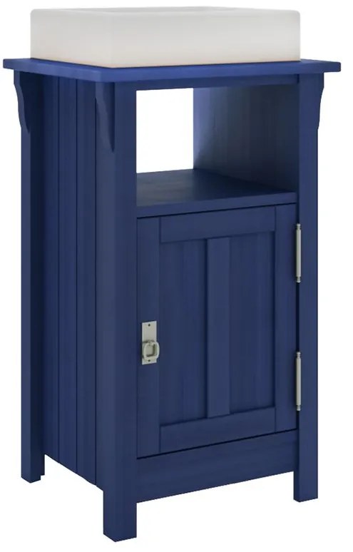 Balcão para Banheiro Mission com Porta e Nicho Azul - MR 34671