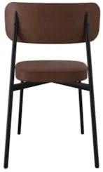 Cadeira de Jantar Estofada Kit 4 Ella M25 Sintético Marrom - Mpozenato
