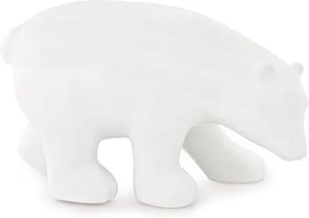 Urso Decorativo Branco em Cerâmica Pequeno 8586 Mart