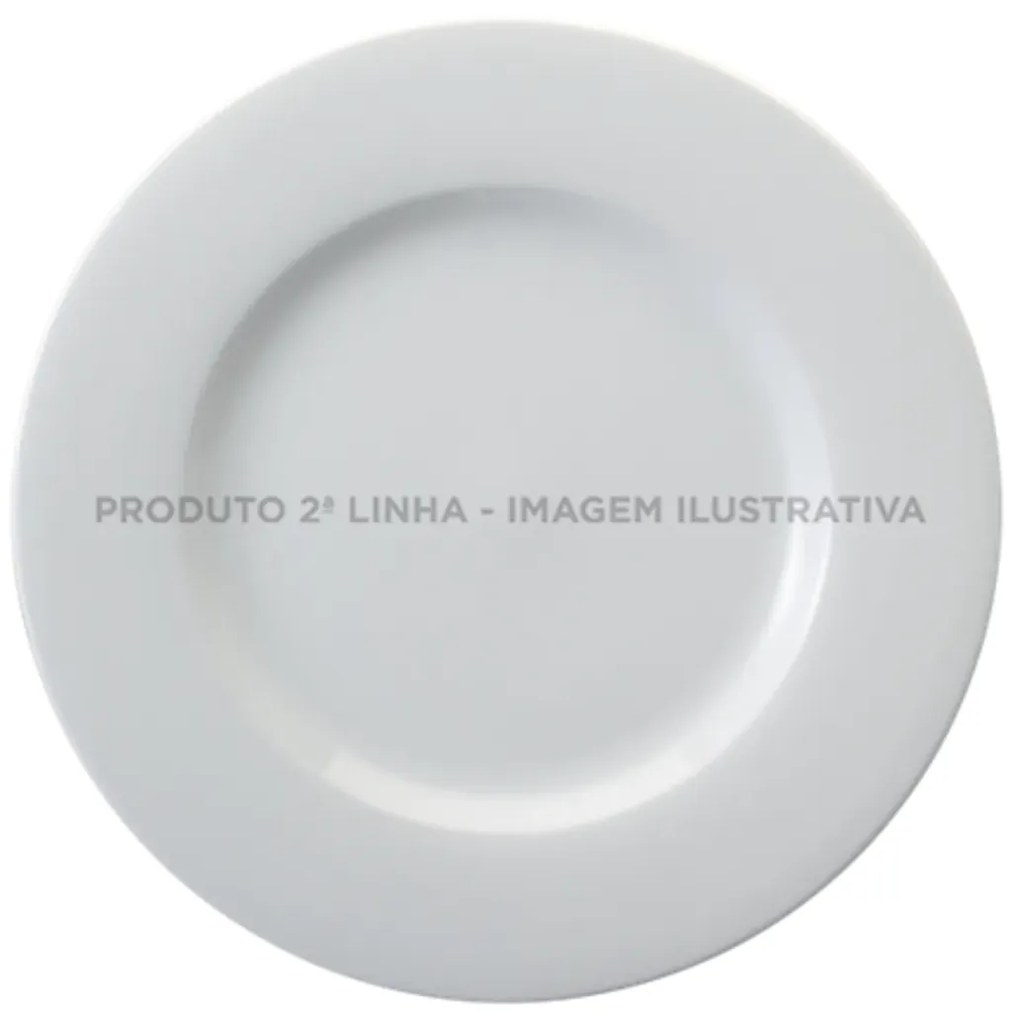 Prato Raso 28 Cm Porcelana Schmidt - Mod. Aba Larga 2° Linha