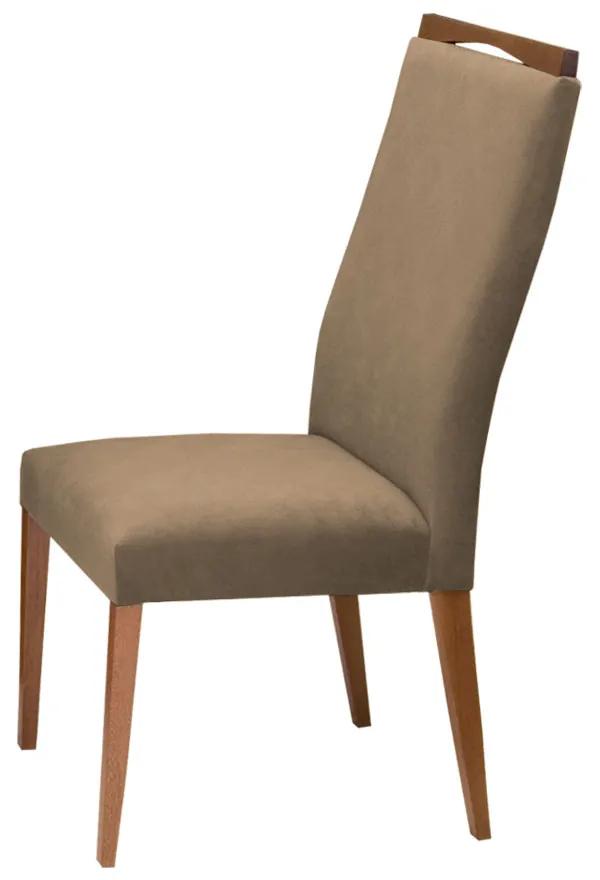 Cadeira Decorativa Lívia Veludo Cappuccino - Rimac