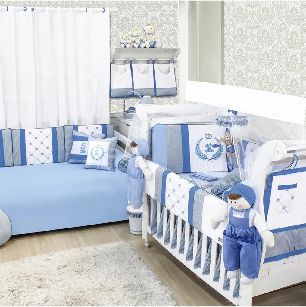 Quarto Completo Padroeira Baby Coroa Luxo Azul Bebê