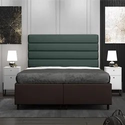 Cabeceira com Base Cama Box Casal Queen 158x198 Hit ID5 Corano Marrom/