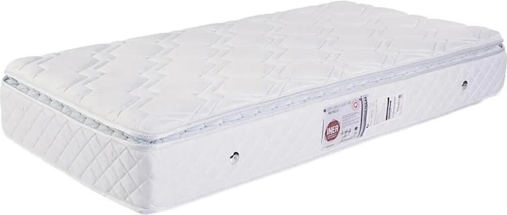 Colchão de Solteiro Maxi Dream Pillow Top One Side 88X188X28 Branco Luckspuma