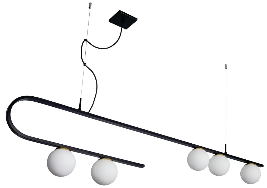 Pendente Dama 150X30Cm 3Xg9 / Cabo Aço Chumbador + Cabo Rayon / Globo... (OL-F - Verde Oliva Fosco, FOSCO)