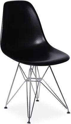 Cadeira Decorativa, Preto, Eames DSR