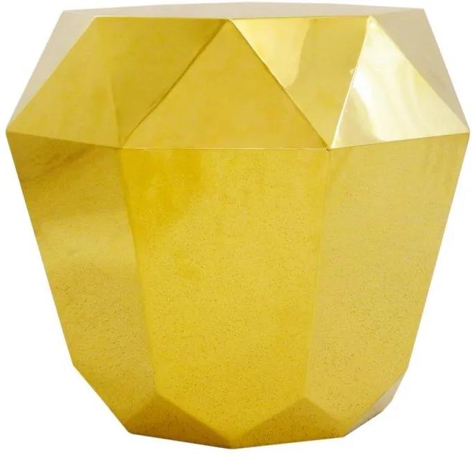 Mesa Auxiliar em Metal Dourado - 60x50X60cm